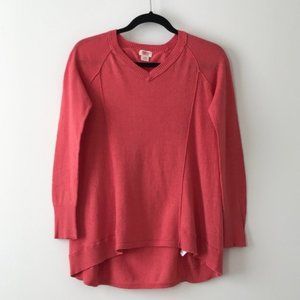 Mossimo Coral V-Neck Cotton & Wool Sweater
